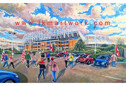 Stadium of Light 'Going to the Match' Fine Art Print - Sunderland AFC